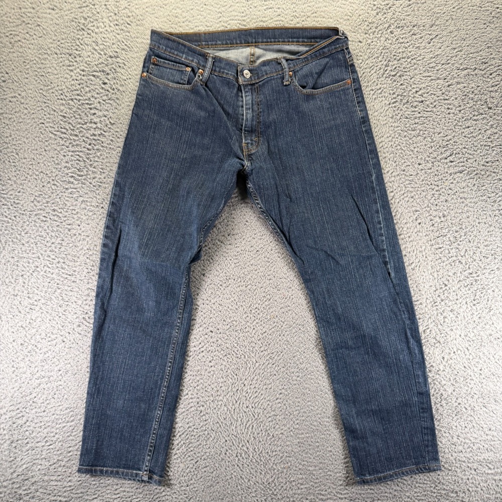 Vintage Levi's 514 Jeans Mens 36x30 Blue Cotton Denim Straight‎ Leg Slim Stretch
